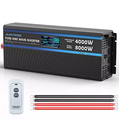 4000W 8000W Pure Sine Wave Power Inverter DC 12V To AC 110V 120V Car Converter • $230