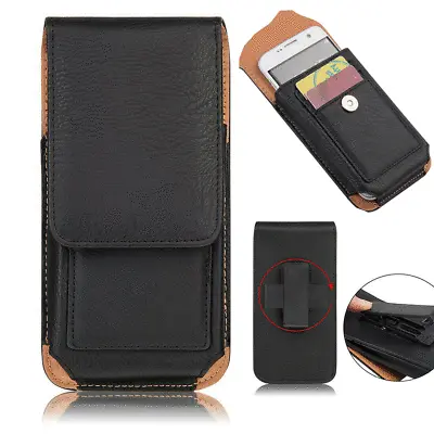$18.99 • Buy For Smart Phone PU Leather Covers Case Mobile Phone Holder Pouch Flip Belt Clip