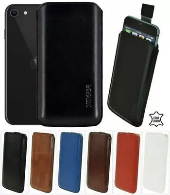 Suncase Case Genuine Leather Pouch Cell Phone IN 15 Colours Mobile Cover For 8 • £28.76