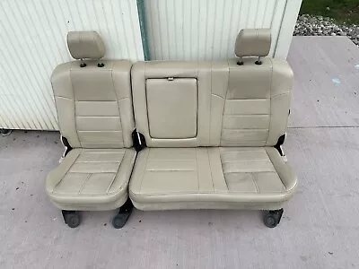 08-10 Ford F250 Lariat Crew Cab Complete Rear Seat Assembly Tan Leather • $350