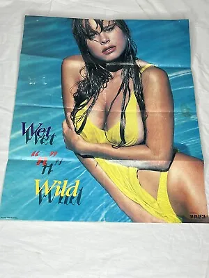 80s Pin Up Wet N Wild Poster Sexy Girl Bikini Posing By Sam Maxwell Man Cave • $45.13