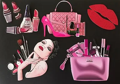 Large Assorted Makeup Handbag And Shoes Die Cuts • £3.20