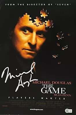 Michael Douglas Signed 12x18 Photo The Game Autograph Proof Beckett Witness • $450