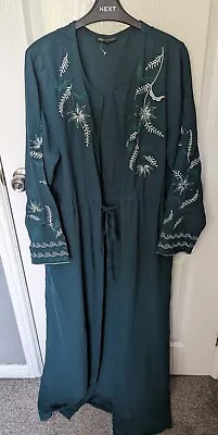 Open Kimono Abaya Maxi Length Gorgeous Peacock Green Colour • £18