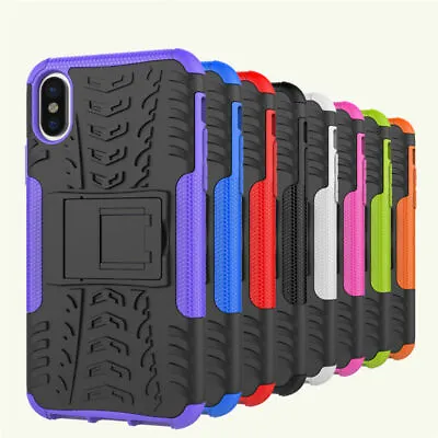 Shock Proof Case Heavy Duty Tough Case Cover With Stand For Apple IPhone Models • £5.99