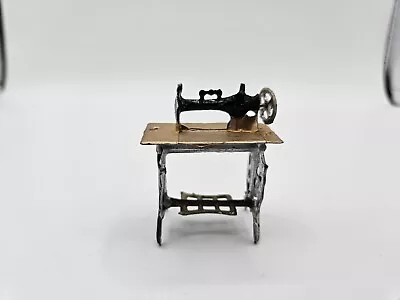 2  Miniature Sewing Machine Dollhouse Furniture Mini Mexico Hand Painted Metal • $3.99