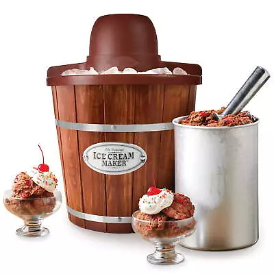 4 Quart Wooden Ice Cream Bucket • $31.58