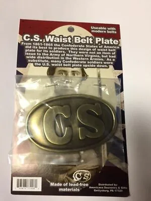 Csa Confederate Civl War Replica Waist Belt Buckle Plate New  • $8.95