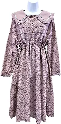 New Women’s Mori Girl Lace Collar Embroidered Cotton Dress US OS S-XL • $29.90