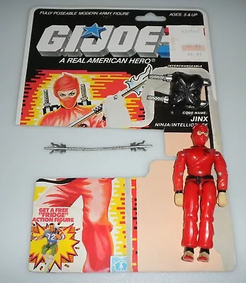 1987 Vintage GI Joe Lot ARAH Jinx V1 3.75 Figure Accessories Cardback *Complete • $40.84