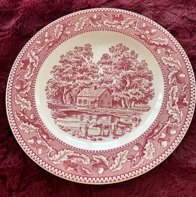 Vintage Memory Lane Royal Ironstone 1965 Red 9 Inch Vegetable Bowl • $16.06