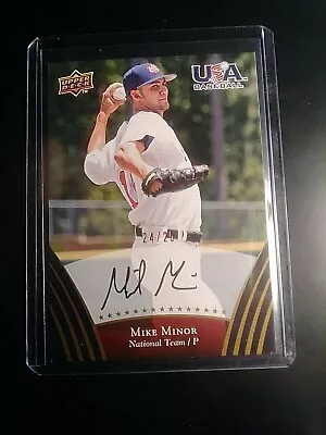 2008 Mike Minor Upper Deck USA SSP Red Auto Autograph #d 24/25 Rookie RC Hot • $34.99