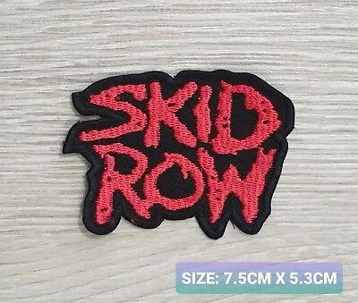 £2.99 • Buy Skid Row Red Music Band Logo Embroidered Applique Iron / Sew On Patches