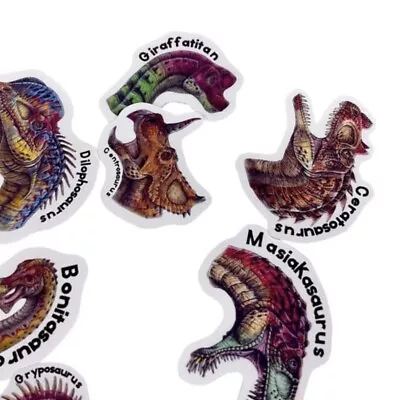 Dinosaur Stickers Weird Set 14 Piece Matte Water Resistant Vinyl Decals • $6