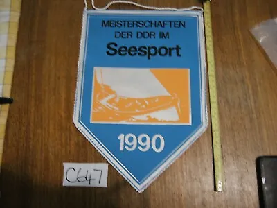 East German DDR GDR GST Seesport Maritime Pennant Flag Wimpel Cold War Communist • £12