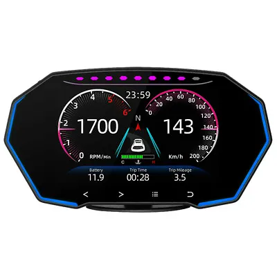$72.67 • Buy Car Accessories OBD GPS Head Up Display Gauge Digital Odometer Speedometer Alarm