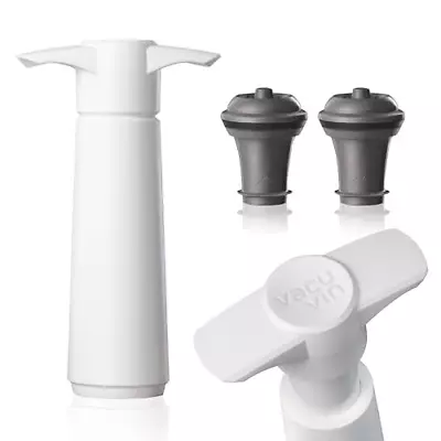 Vacu Vin Wine Saver Pump White With Vacuum Stopper - 2 Stoppers  • $33.03