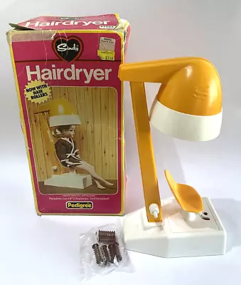 Sindy Hair Dryer With Hair Rollers Retro In Original Box Vintage Pedigree #44524 • $54.95