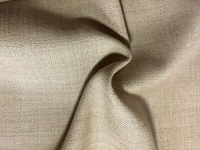Linen Vintage Polyester Burlap Fabric Warm Beige 2-1/2 Yds X 44 W • $10