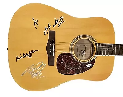 Willie Nelson Merle Haggard Hank Jr Kristofferson Signed Acoustic Guitar JSA COA • $7999.99