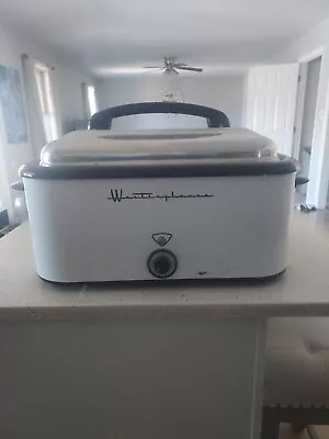 Vintage 40s 50s Westinghouse Electric Roaster Oven RO-29 Liner White Metal Works • $35