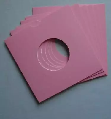 10 X 7  Pink Cardboard Record Sleeves Cover Card 7 Inch Single Sleeve • £11.50