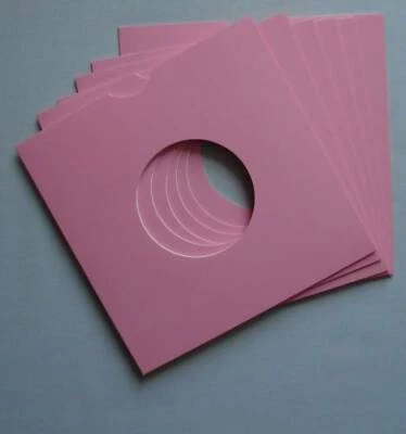 10 X 7  Pink Cardboard Record Sleeves Cover Card 7 Inch Single Sleeve • £12