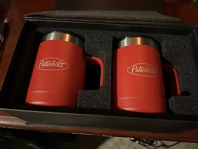 $34.99 • Buy Peterbilt Truck Vacuum Sealed Metal Tumbler Cup Set In Box