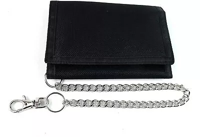 Mens Boys Gents CANVAS WALLET With SECURITY CHAIN  • £5.90