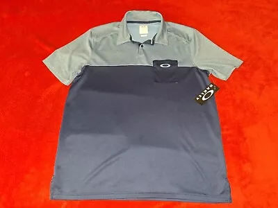 Oakley  Golf Dri Fit   Mens Medium  Blue    Polo  Shirt New W/ Tags • $14.99