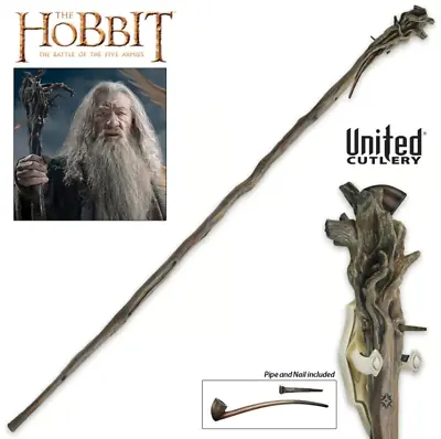 UNITED CUTLERY Hobbit Staff Of Gandalf The Grey With Pipe & Nail 1:1 Replica NEW • $673.09