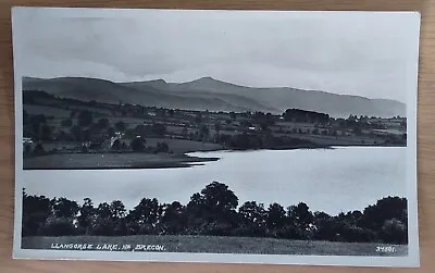 Real Photo Wales Postcard: Llangorse Lake Nr Brecon. Harvey Barton Posted 1955 • £2
