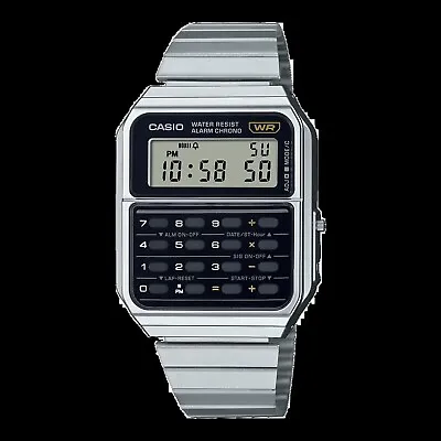 CASIO Vintage Series CA-500WE-1A Silver Calculator Stainless Steel Watch • $62.50