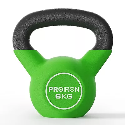 PROIRON Neoprene Coated Kettlebell Weights Solid Cast Iron Kettlebell • $49.99