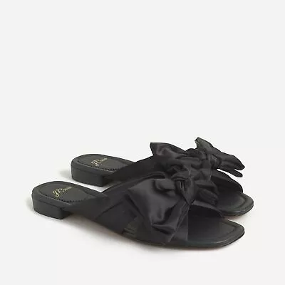 Jcrew Nwob Black Abbie Bow Sandal Size 9 • $46