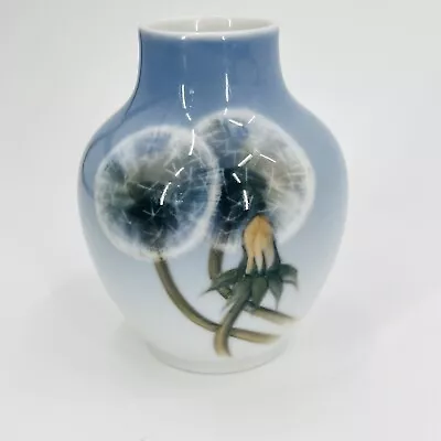 Royal Copenhagen Denmark Porcelain Vase Dandelion Flowers #2639 45A 4  Tall • $34.95