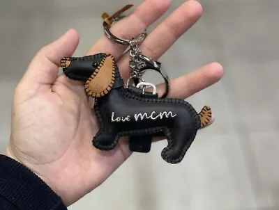 Price Firm! MCM Dog Keychain Bag Charm Key Ring New • $122.55