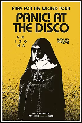 PANIC AT THE DISCO Pray For The Wicked Tour 2018 Ltd Ed RARE Poster Emo Punk Alt • $68.37