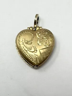 Tiny Vintage Gold Filled Over Sterling Heart Locket By Louis Stern (LS Co) • $29