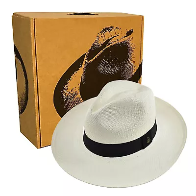 Original Panama Hat | Wide Brim Fedora | Made In Ecuador | EA + HatBox • $121.99