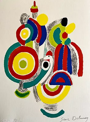 Sonia Delaunay Lithography 1978 (Alexander Calder Serge Poliakoff Joan Mirò ) • $325.87