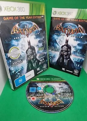 Batman Arkham Asylum Game Of The Year Edition Xbox 360 Game PAL- Complete VGC • $11.99