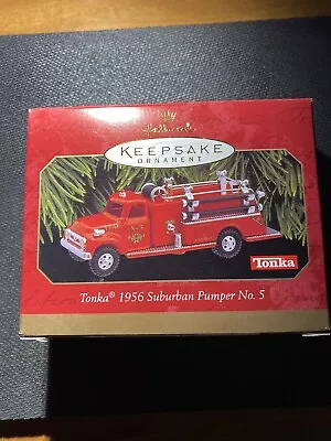 NEW Hallmark Keepsake Ornament Tonka 1956 Suburban Pumper No. 5 Dated 1999 • $17.10