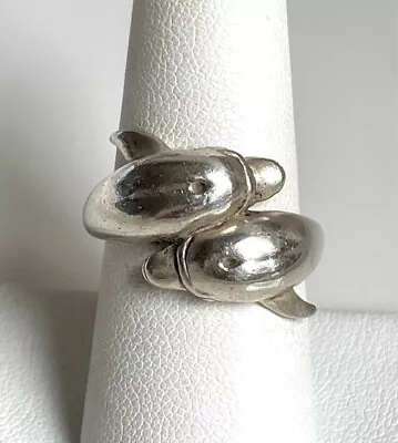 Kabana 925 Sterling Silver Dolphins Zodiac Pisces Ring Size 8.5 • $33