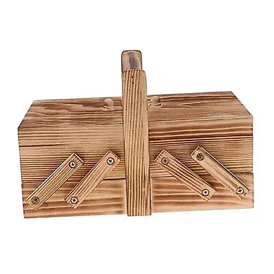 Sewing Box Organizer  Thread Scissors Large Sewing  Compartments Thread Home • $56.23