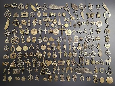 40 Pcs Mixed Antique Bronze Charms Pendant For Jewelry Making Crafts UK • £4.99
