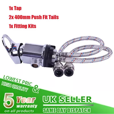 Shower Mixer Tap Outlet 1/2  With 400mm Push Fit Tails For Motorhome Campervan • £35.89