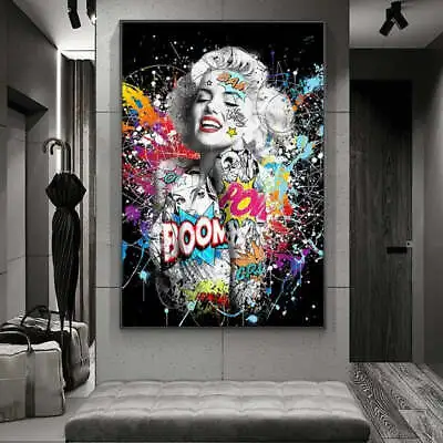 £19.90 • Buy Wall Art Marilyn Monroe Picture Print Street Artwork Graffiti Canvas Framed Shop