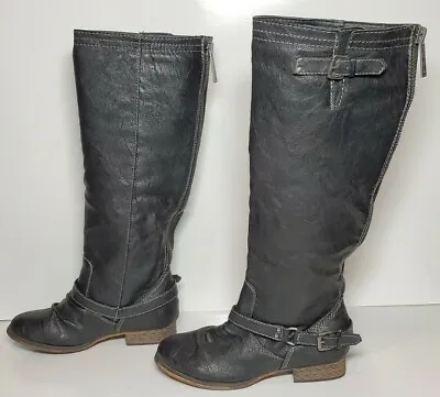 $28.81 • Buy Breckelles Women Size 6 Black Faux Leather Rear  Zipper Boot New   Outlaw 11 