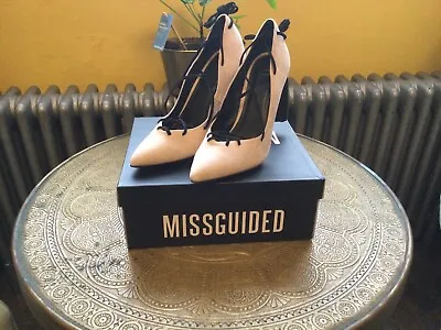 £3 • Buy New Pair Of Nude Suede Heeled Shoes From Missguided Size 5/38